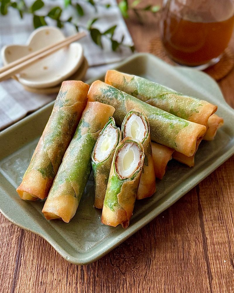 ちくわ チーズ 春巻き