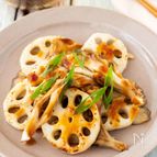 タレが美味しい！れんこんと舞茸のホットサラダ