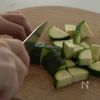 ズッキーニのレモン豆乳リゾットの下準備