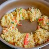 包丁不要!えのきと豆腐とカニカマのもちっと焼きの工程2