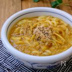 レンジで簡単ひとりご飯＊ひき肉とろみカレーうどん＊ルー不要