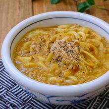 レンジで簡単ひとりご飯＊ひき肉とろみカレーうどん＊ルー不要