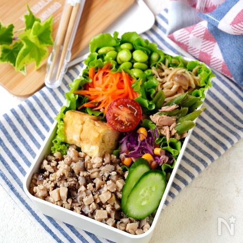 4抜き【高野豆腐のそぼろ弁当】小麦・植物油・乳・砂糖不使用