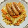 よっこの作ってみた!投稿(簡単！ウインナーのカレー焼きそば)