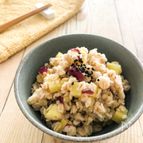 電子レンジで簡単！さつまいもオートミールご飯♪砂糖不使用