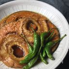 車麩とかぼちゃの揚げ煮