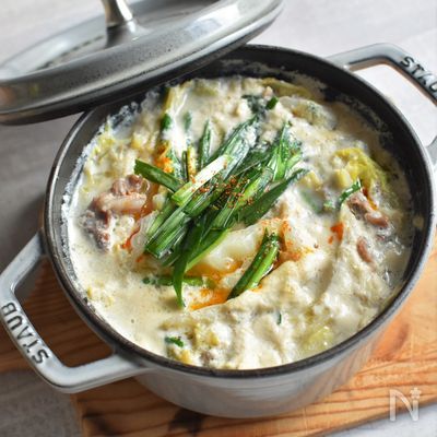 豆乳仕立てのシャンタンミルフィーユ鍋