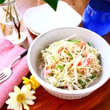 水菜とカニかまのデリ風おかずサラダ【作り置きＯＫ】