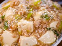 行列の定食屋さんの🍚とろとろ和風そぼろあんかけ豆腐🤩