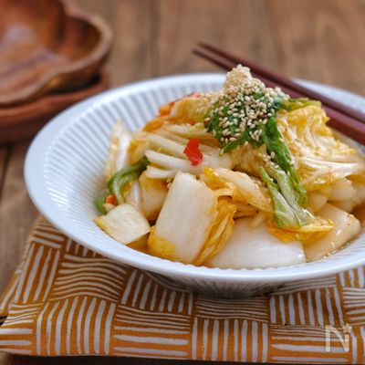 ポリ袋で簡単!*白菜のピリ辛漬け*