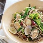 菜の花の蕎麦ボンゴレ