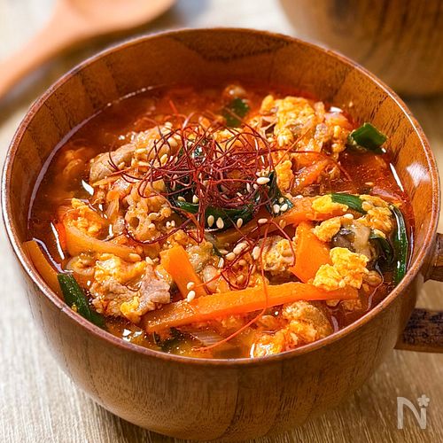 大満足おかずスープ♪【ユッケジャンスープ】