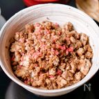 まいたけと鶏肉のそぼろ丼