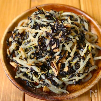 レンジで5分！【ひじきともやしの和風ツナサラダ】