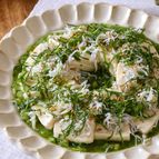 豆腐のカルパッチョ きゅうりソース