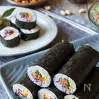 甘辛牛肉＆お野菜たっぷりのカラフル巻き寿司・恵方巻き