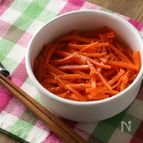 【にんじんの塩きんぴら】レンジで簡単！お弁当の作り置き♪