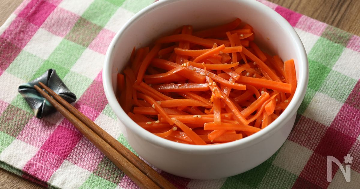 【にんじんの塩きんぴら】レンジで簡単！お弁当の作り置き♪