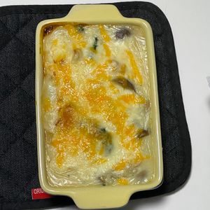 しんやの作ってみた!投稿(ホタテとじゃがいもグラタン【片栗粉で簡単ホワイトソース♪】)