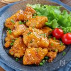 【ズボラなのに超柔らかい♡】鶏むね肉の揚げない甘辛から揚げ