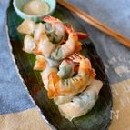 海老しそ餃子の皮巻き
カリッと揚げ