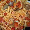 白ワインで旨味を抽出【あさりとトマトのパスタ】の工程4