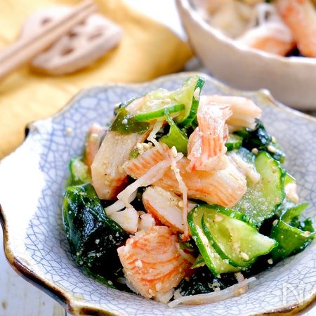 あと1品に かにかまときゅうりとわかめの胡麻ポン酢和え By Rinaty りなてぃ レシピサイト Nadia ナディア プロの料理家のおいしいレシピ