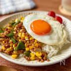 【和風ガパオライス】甘辛でこどものごはんがすすむ味🍚🥢