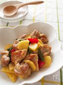 鶏肉とじゃがいものゆず胡椒炒め