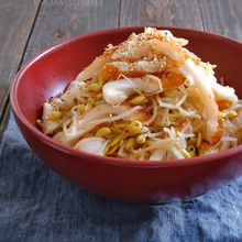 豆もやしとちくわのオイぽん和え