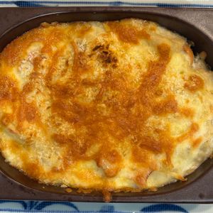 とーるじーじの作ってみた!投稿(ほっこり甘い♡新じゃがと鮭の豆乳グラタン)