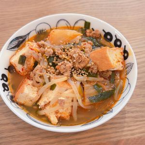 ミルクの作ってみた!投稿(【厚揚げとキムチの春雨スープ】ピリ辛コクうま♡大満足スープ！)