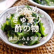 「わかめ×きゅうりの酢の物」30選｜体にしみる安定の味