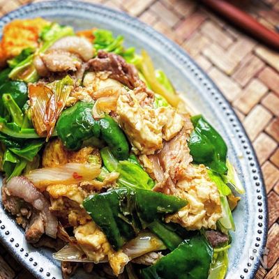 厚揚げたっぷり回鍋肉《お肉100ｇでこの満足感》