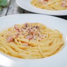 生クリームなしで簡単カルボナーラ‼