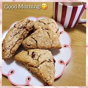 ナムディの作ってみた!投稿(ザクふわ♡オートミールのコーヒークランベリースコーン)