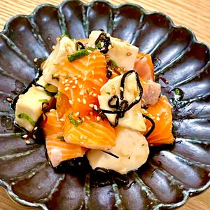 michuの作ってみた!投稿(5分でカンタン！和風サーモンモッツァ♡)