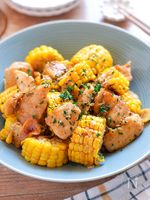 【とうもろこしのガリバタ醤油チキン】じゅわっとおいしい♡