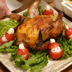 つよし。の作ってみた!投稿(トマトとバジルリゾットのイタリアンな七面鳥の丸焼き)