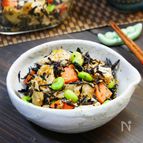 鰹節の旨みで♪豆腐ごろっと、ひじきの炒り煮
