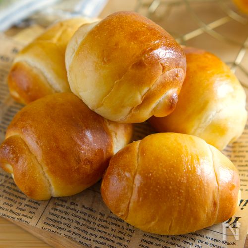 材料6つ♪冷めてもふわもち!春よ恋バターロール