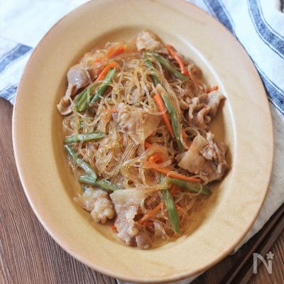 お弁当にも美味しい豚肉のチャプチェ【下味冷凍レシピ】