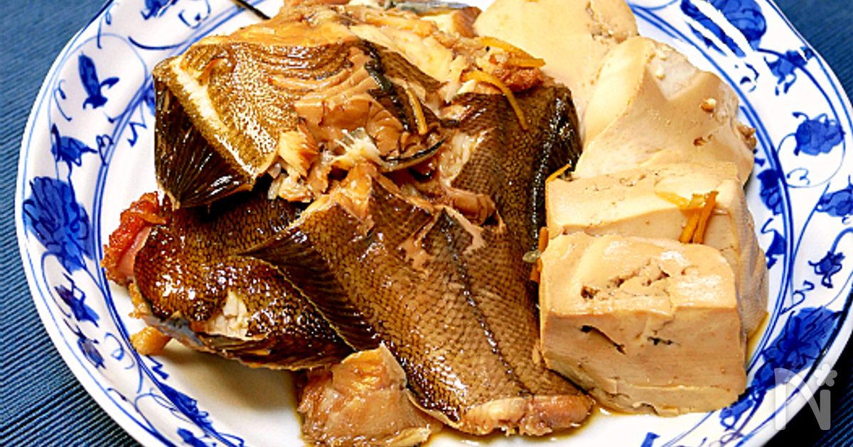 カレイと豆腐の煮付け