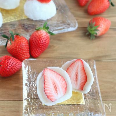 レンジで簡単!いちご大福