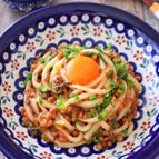 5分でランチ！レンジで仕上げる♩高菜明太納豆うどん