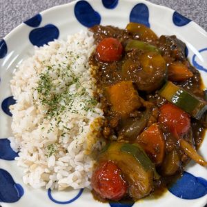 kumuの作ってみた!投稿(夏に食べたい！絶品カレー☆『ひき肉のゴロっと夏野菜カレー』)