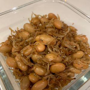 ぐ〜たら子の作ってみた!投稿(大豆とじゃこの甘辛炒め)