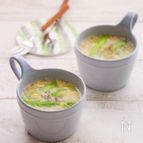 とろとろ玉子とアスパラガスの春雨スープ