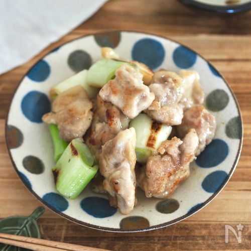 10分で完成！【鶏もも肉と長ネギのバターソルト焼き】
