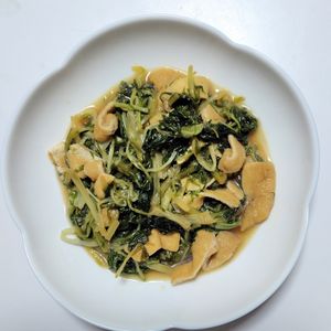 ふうかの作ってみた!投稿(家庭料理の定番♪水菜と油揚げの煮浸し【作り置き】)